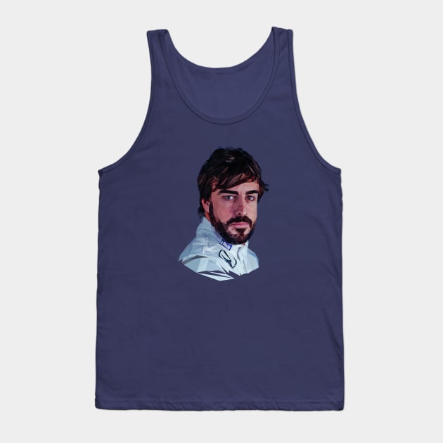 Fernando Alonso low poly Tank Top by pxl_g